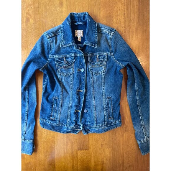 Abercrombie & Fitch Jackets & Blazers - Vintage Abercrombie & Fitch Denim Jacket S Y2K Distressed Grunge